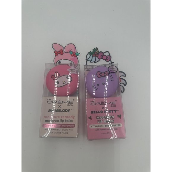 The Creme Shop Hello Kitty, My Melody Macaron Vitamin E Lip Balm Set - Picture 2 of 4